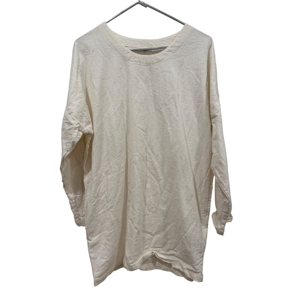 Mikoh Womens White Textured Cotton Long Sleeve Oversized dress Size 2 M